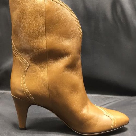 Isabel Marant Leather Pointed Toe Cowboy Boots - Picture 5 of 12